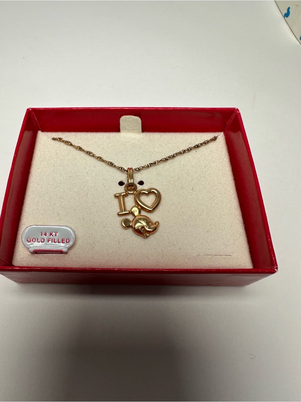 Disney Gold-Filled 'I ❤ Mickey' Pendant Necklace - Gold - Picture 2 of 7